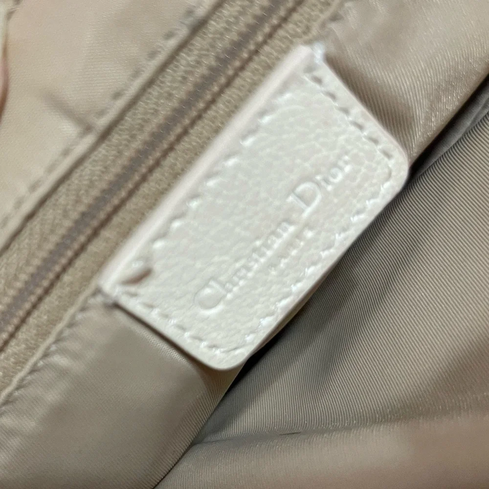 Dior Cream & Tan Oblique Monogram Logo Crossbody Embroidered Messenger Bag - Picture 9 of 12